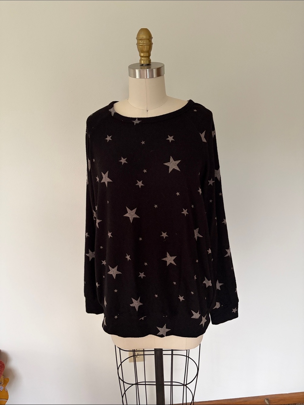 Buffalo David Bitton Black Star-Print Pullover